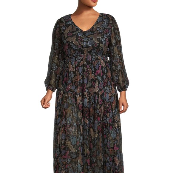 Romantic Gypsy Floral Tiered  Maxi Dress Szs 2X 3X NWT - Picture 1 of 4